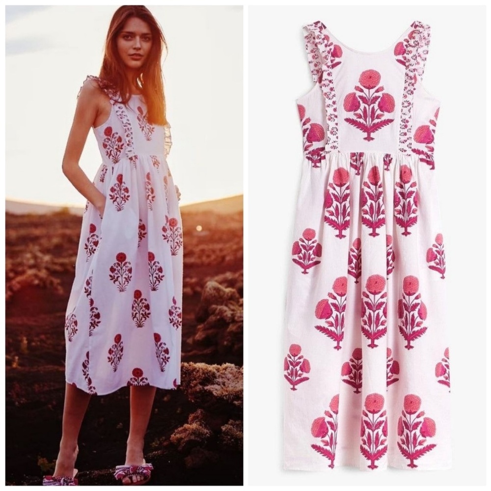 Pink City Prints Botanical Dress in Marigold Print
